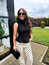 The Tia - Black Peplum Top