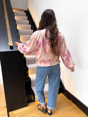 The Tyler - Pink Argyle Bomber Jacket