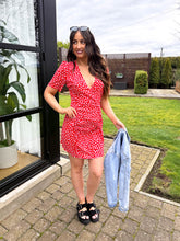 The Bethany - Red Floral Mini Dress