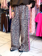 The Lucy - Light Striped Leopard Print Jogger