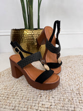The Francesca - Beaded Rattan Wedge Heel