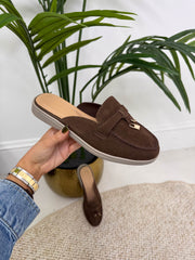 The Lorena - Gold Detail Loafer Mules