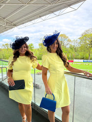 The Tulip - Lemon Tulip Sleeve Mini Dress