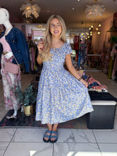 The Nicole - Botanical Print Tiered Midi Dress