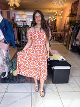 The Nicole - Vintage Floral Print Tiered Midi Dress
