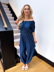 The Taylor - Denim Cargo Jumpsuit