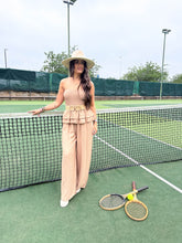The Olivia- Strapless Frill Waist Jumpsuit