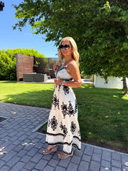 The Mimi - Black and White Paisley Print Mini Dress