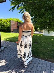 The Mimi - Black and White Paisley Print Mini Dress