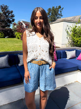 The Celia - Sequin Crotchet Vest Top