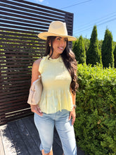 The Ayla - Sleeveless Frilled Peplum Top