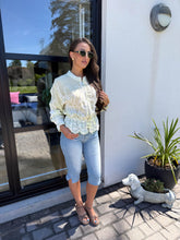 The Leah - Yellow Embroidered Bomber Jacket