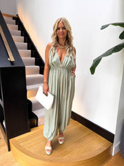 The Summer - V Neck Maxi Jumpsuit
