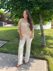 The Lola - Flower Detail Crochet Top