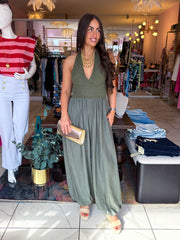 The Dawn - Crotchet Halter Jumpsuit