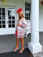 The Evelyn - Aztec Floral Mini Dress