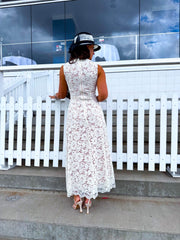 The Kacie - Cream Lace Maxi Dress