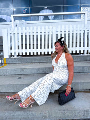 The Amber - Polka Dot Halter Jumpsuit