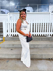 The Amber - Polka Dot Halter Jumpsuit