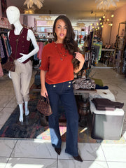 The Sarah - Frill Sleeve Fine Knit