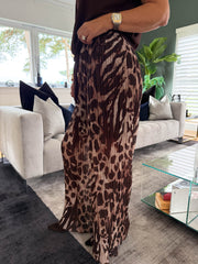 The Dahlia - Mixed Animal Print Pleated Trousers