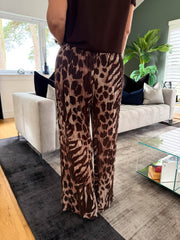 The Dahlia - Mixed Animal Print Pleated Trousers