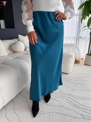 The Cassandra - Satin Midi Skirt