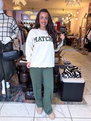 The Matcha - Matcha Slogan Crew Neck Jumper