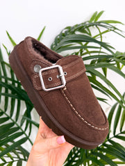 The Layla - Buckle Detail Faux Fur Mules