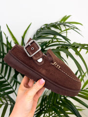 The Layla - Buckle Detail Faux Fur Mules