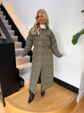 The Lesley - Khaki Quilted Maxi Coat