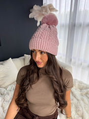 The Candy- Woollen Hat with Pom Pom