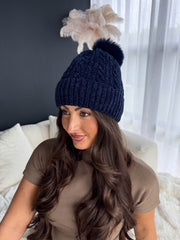 The Candy- Woollen Hat with Pom Pom