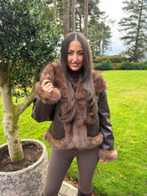 The Evie - Reversible Leather and Chocolate Faux Fur Jacket
