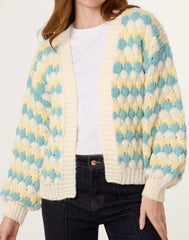 The Ava - Two Toned Chunky Knitted Cardigan
