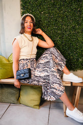 The Tina - Shoulder Pad Knitted Top