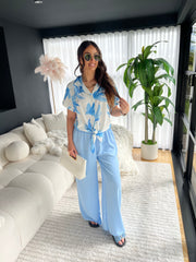 The Maisie - Palm Print Shirt Co-ord