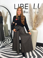 The Shiloh- Brown Speckled Palazzo Pant