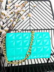 The Ceris - Quilted Gold Chain Bag