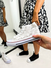 The Lucie - Lace High Top Trainer