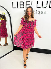 The Flora - Leopard Print Ruffle Dress