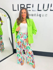 The Mylah - Abstract Pleated Trousers