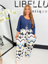 The Elsa - Wide Leg Abstract Print Trousers