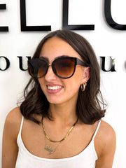 The Serene - Leopard Print Cat Eye Sunglasses