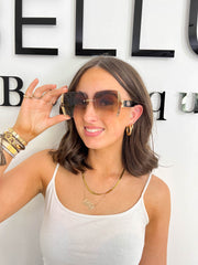 The Dakota - Gold Detail Rectangle Sunglasses