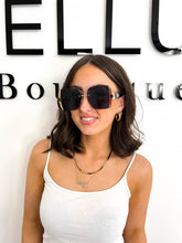 The Dakota - Gold Detail Rectangle Sunglasses