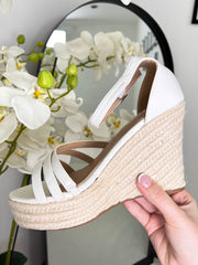 The Abbi - Leather Strap Wedges