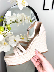 The Abbi - Leather Strap Wedges