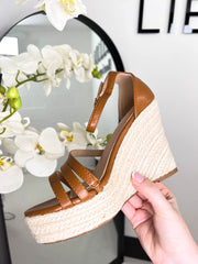The Abbi - Leather Strap Wedges