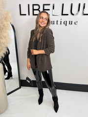 The Jenna - Ruched Sleeve Blazer